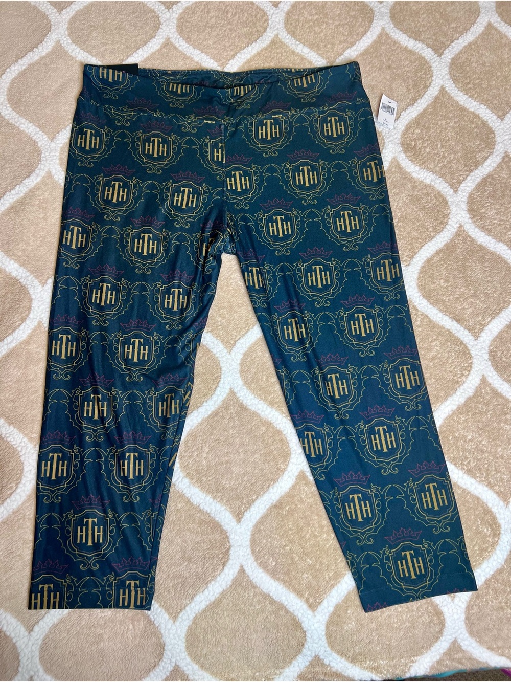 Disney Tower of Terror Black and Gold Logo-Print Leggings